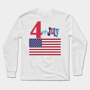 4th Of July & Summer Party Patriotic USA flag Decoration and Gifts. Long Sleeve T-Shirt